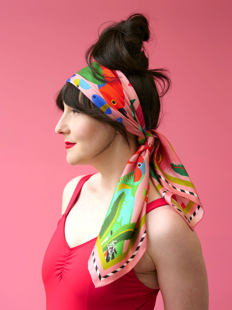 BIRDS OF PARADISE SCARF  ~ NEW