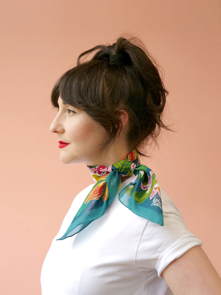 WILD ORCHID - small scarf  ~ NEW