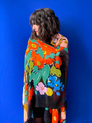 BUSH BLOOM - extra large rectangle scarf