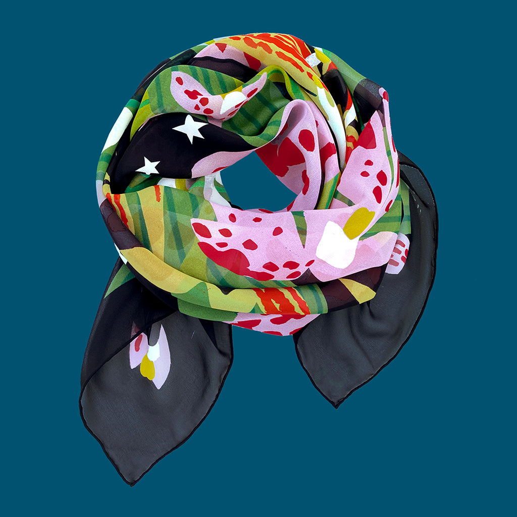 MIDNIGHT ORCHID - Sheer deluxe scarf