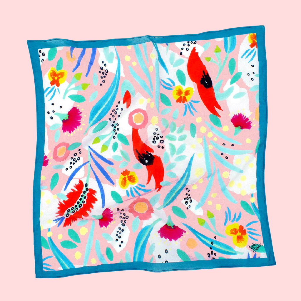 ABSTRACT OZ PINK - Small scarf
