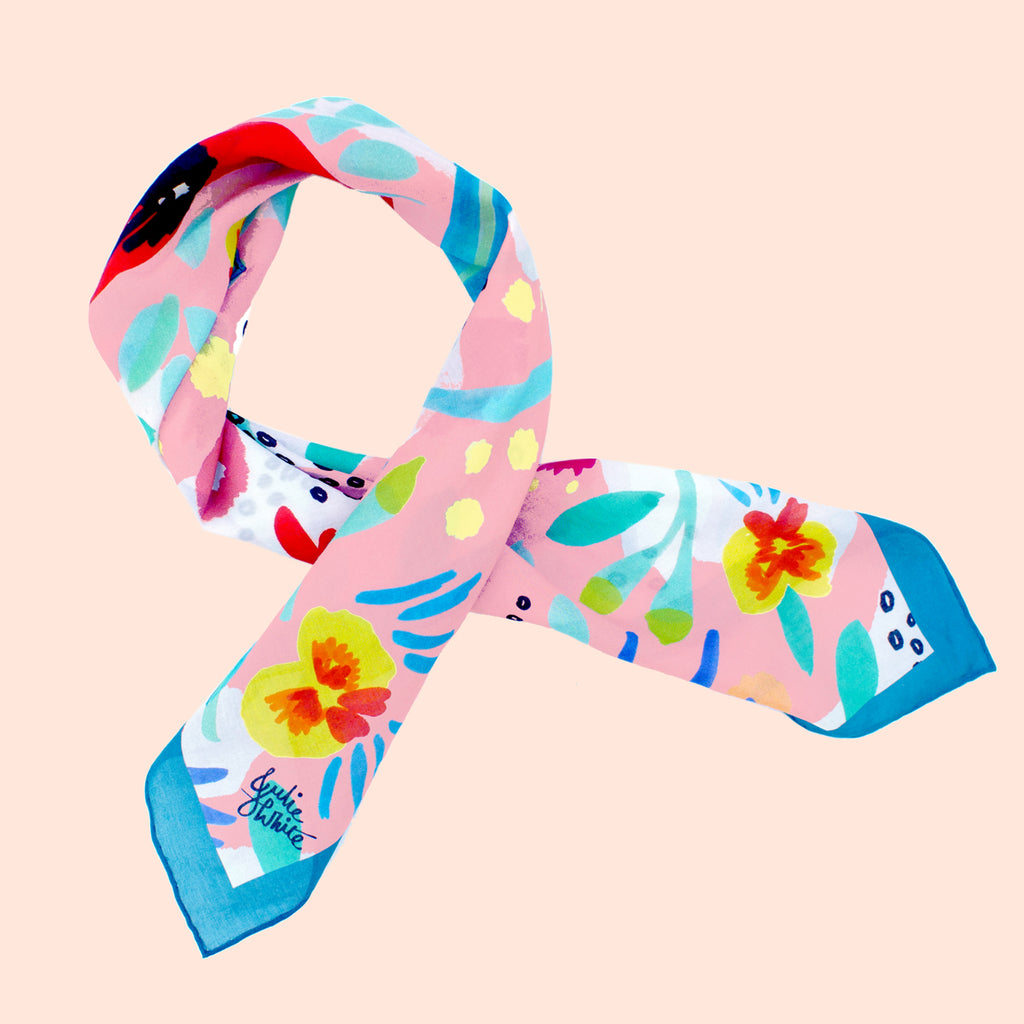 ABSTRACT OZ PINK - Small scarf